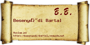 Besenyődi Bartal névjegykártya